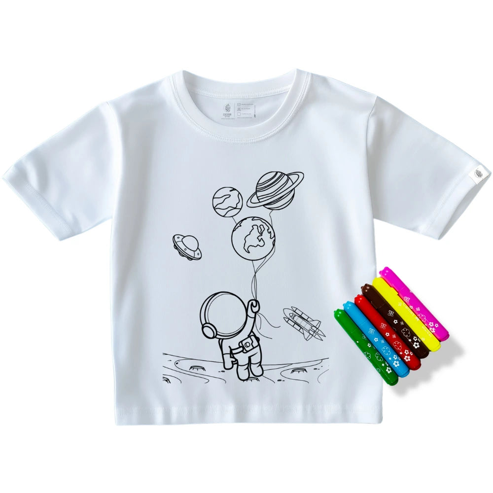 Cocoon Cotton Kids' Astronaut Coloring T-Shirt (2 Years to 13 Years)